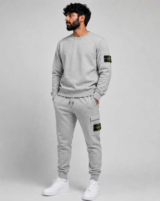 Stone Island Sweatshirt Tracksuit- Grey
