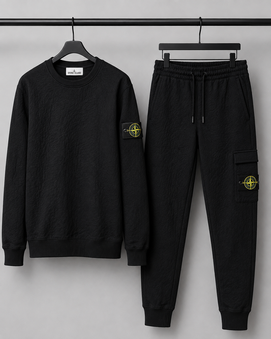 Stone Island Sweatshirt Tracksuit- Black